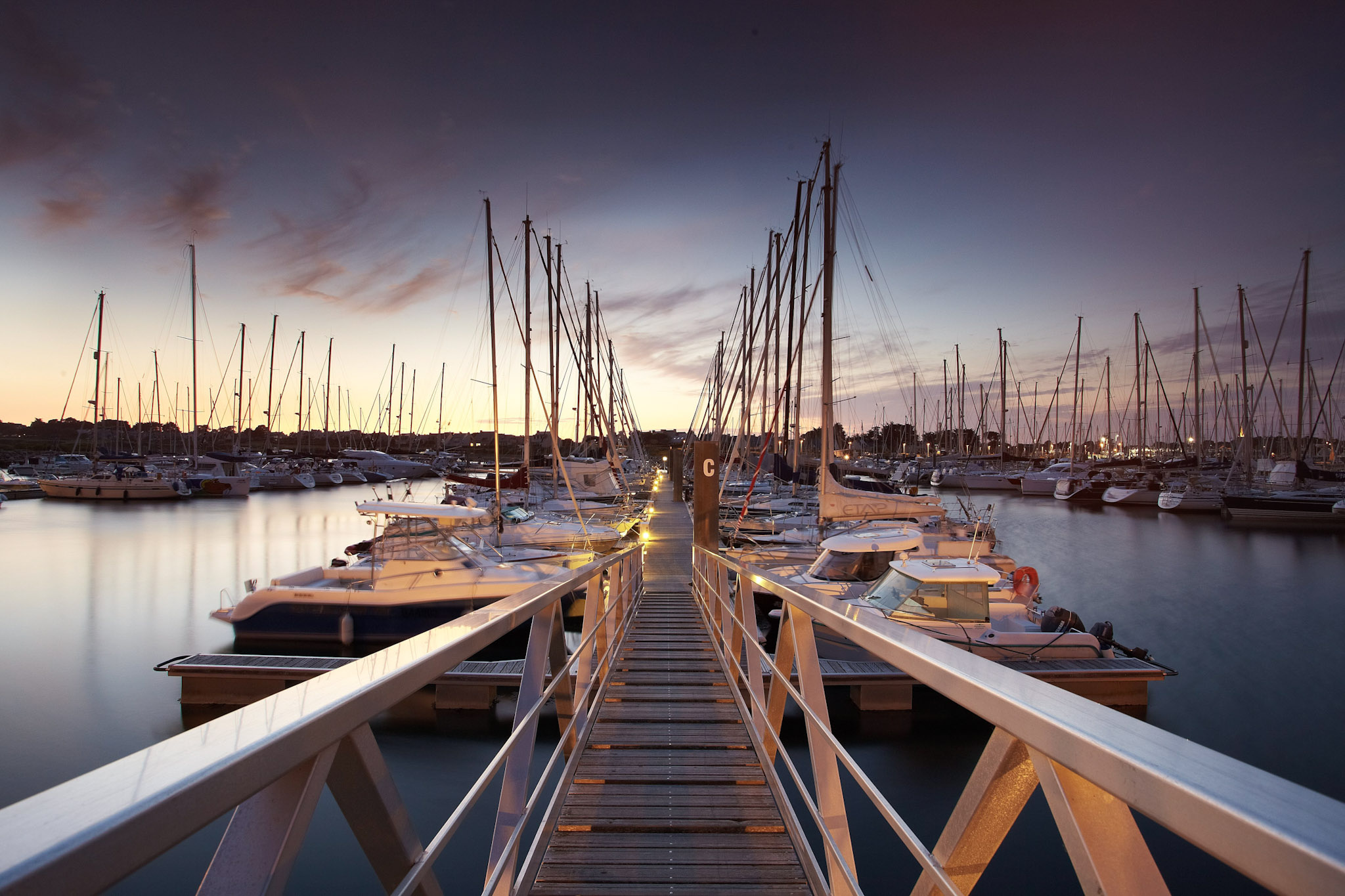 Port de Vannes au coucher du soleil